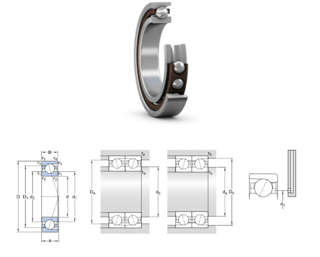 Cuscinetto obliquo a sfere, Super-precision 7008 ACD/P4ATBTA SKF